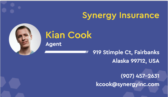Insurance Agents Card
