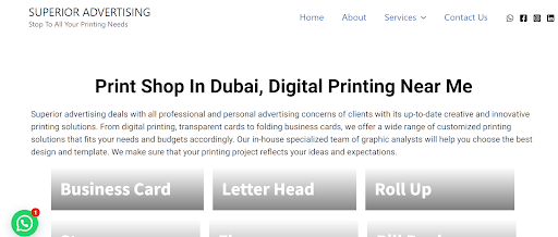 Superior Advertising - Digital Printing Services in Dubai