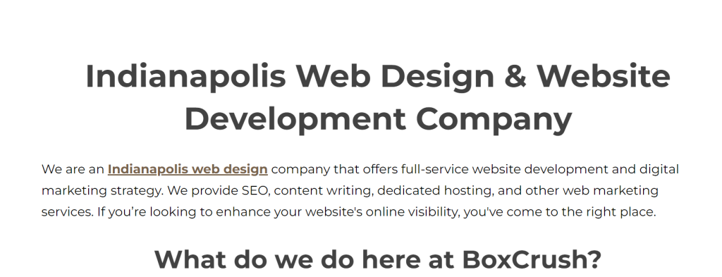 BoxCrush Web Design