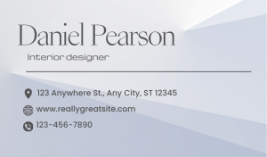 Construction Business Card Design – Minimalistic White