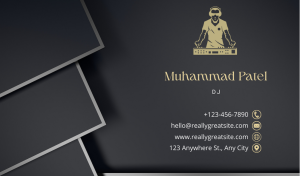 3d Effect DJ Business Card Design