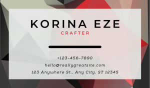 Aesthetic Crafter Business Card Design