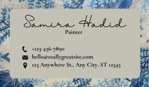 Aesthetic Painting Business Card Design