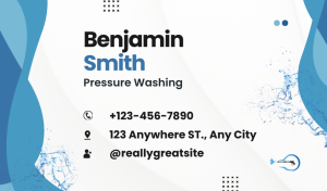 Aesthetic Pressure Washing Business Card Design