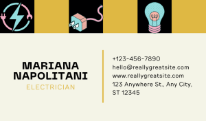 Beautiful Electrician Business Card Design