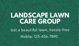 Beautiful Lawn Care Business Card Design