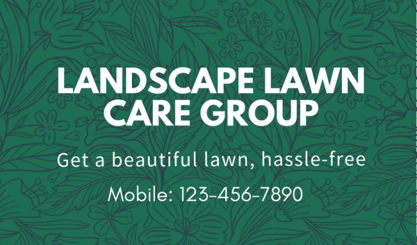 Beautiful Lawn Care Business Card