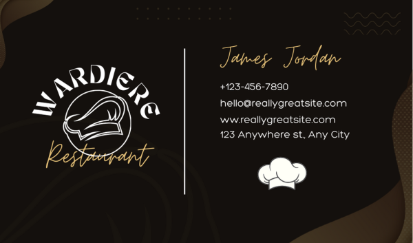 Black Chef Business Card
