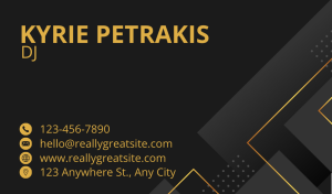 Black-Golden DJ Business Card Design