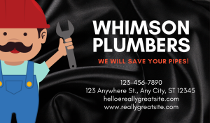 Black Plumbing Business Card Design