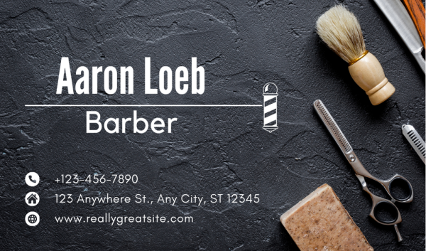 Black-White Barber Business Card