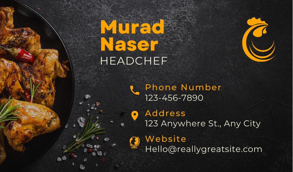 Black-Yellow Chef Business Card