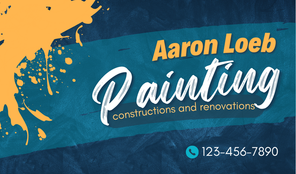 Blue Painting Business Card