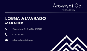 Blue Travel Agent Business Card Design