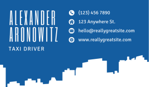 Blue-White Driver Business Card Design