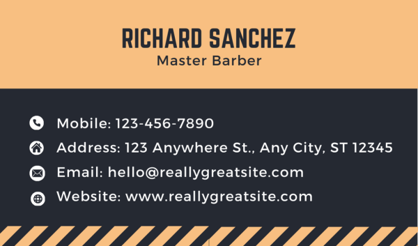 Brown Barber Business Card