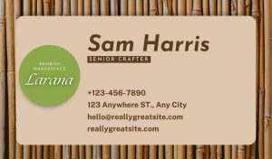 Brown Crafter Business Card Design