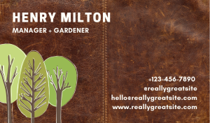 Brown Tree Service Business Card Design