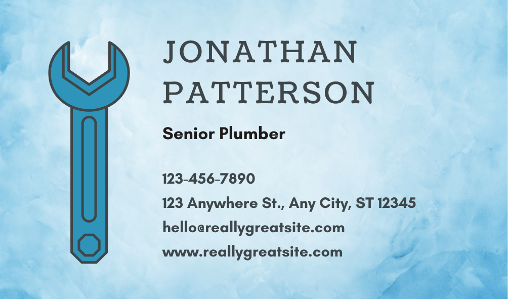 Designer Plumbing Business Card