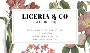 Floral Print Boutique Business Card Design