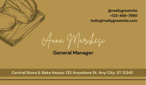 Golden Bakery Business Card Design