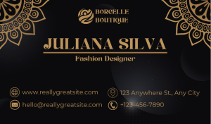 Golden-Black Boutique Business Card Design