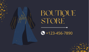 Golden Boutique Business Card Design