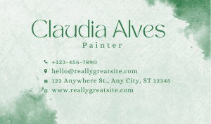 Green Painting Business Card Design