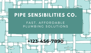 Green Plumbing Business Card Design