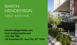 Green Tree Service Business Card Design