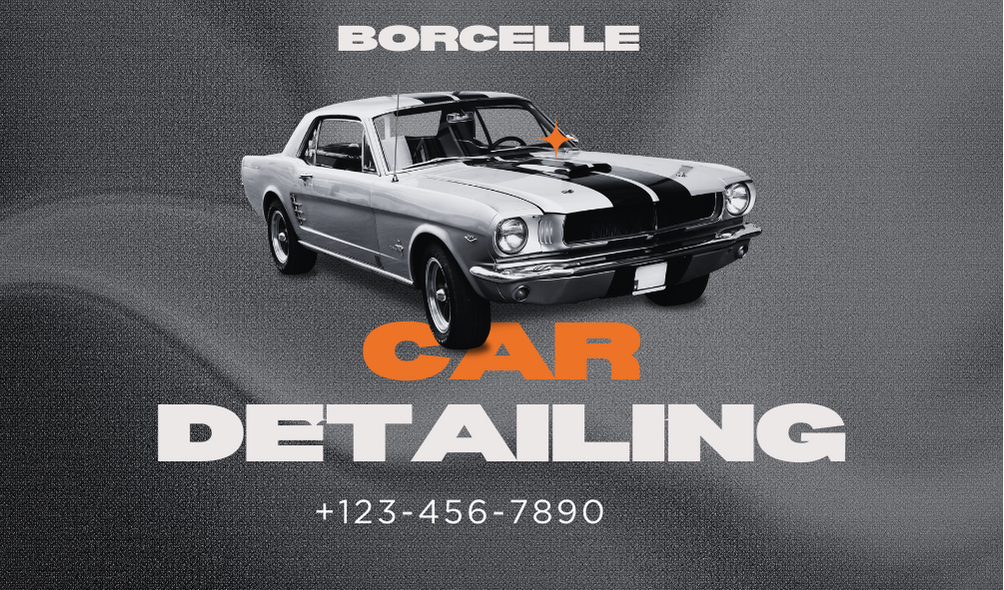 Grey Car Detailing Business Card