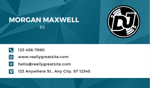 Light Blue DJ Business Card Design