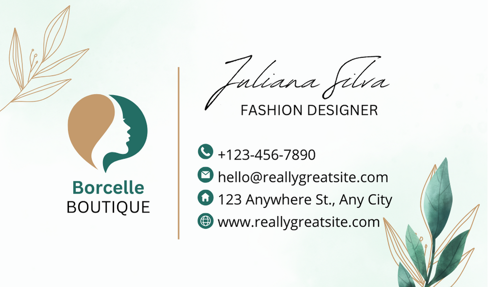 Light Green Boutique Business Card