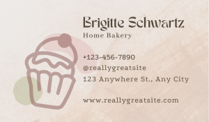 Light Pink Bakery Business Card Design