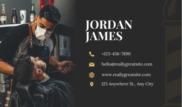 Multicolor Barber Business Card Design