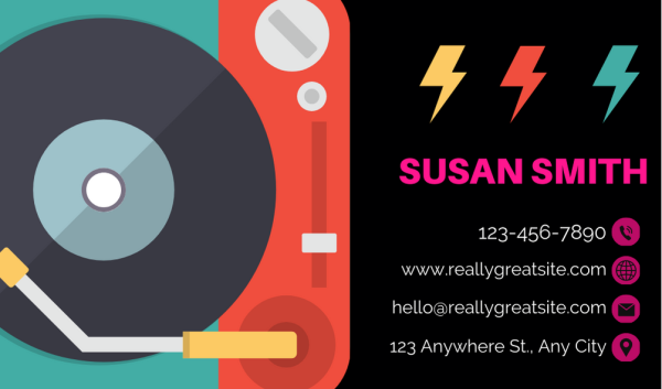 Multicolor DJ Business Card