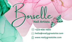 Multicolor Nails Business Card Design