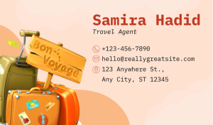 Orange Travel Agent Business Card Design