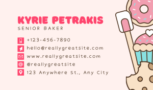 Pink Bakery Business Card Design