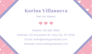 Pink Nails Business Card Design