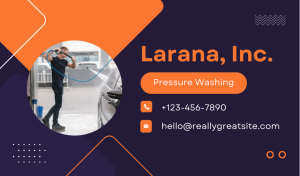 Purple Pressure Washing Business Card Design