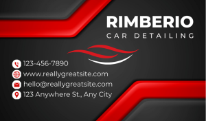 Red Car Detailing Business Card Design