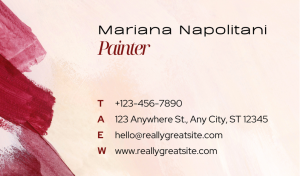 Red Painting Business Card Design