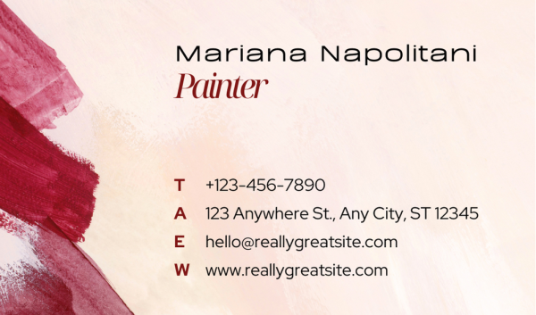 Red Painting Business Card