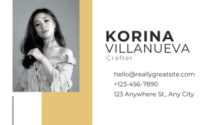 White Crafter Business Card Design