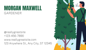 White Lawn Care Business Card Design