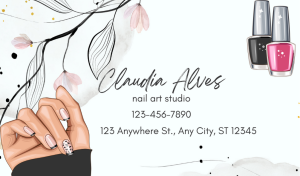 White Nails Business Card Design