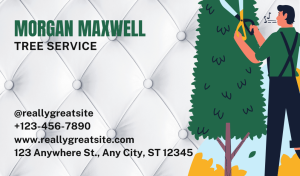 White Tree Service Business Card Design