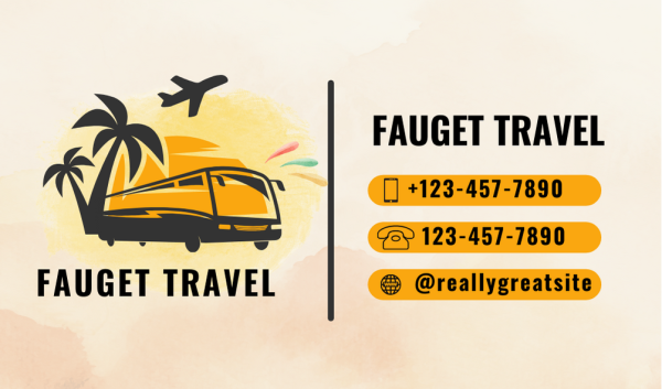 Yellow Travel Agent Business Card