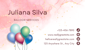 Aesthetic Balloon Service Business Card Design